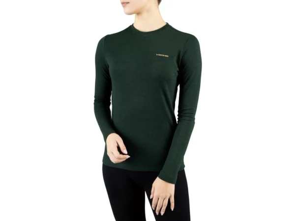 Longsleeve VIKING Canmore Lady MERINO – butelkowa zieleń