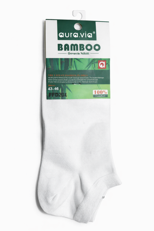 Skarpety męskie bambusowe (stopki) – białe