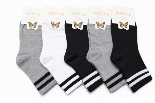 Skarpety damskie Motyl - zestaw 5-par w 3 kolorach