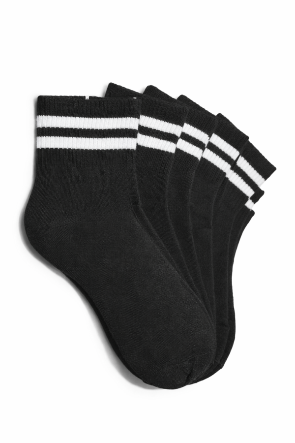 Skarpety męskie Classic Stipes – czarne 5 par