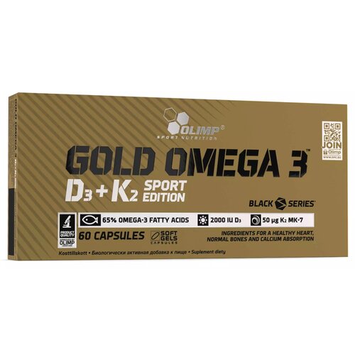 Olimp Gold Omega 3™ D3+K2 Sport Edition - 60 Kapsułek